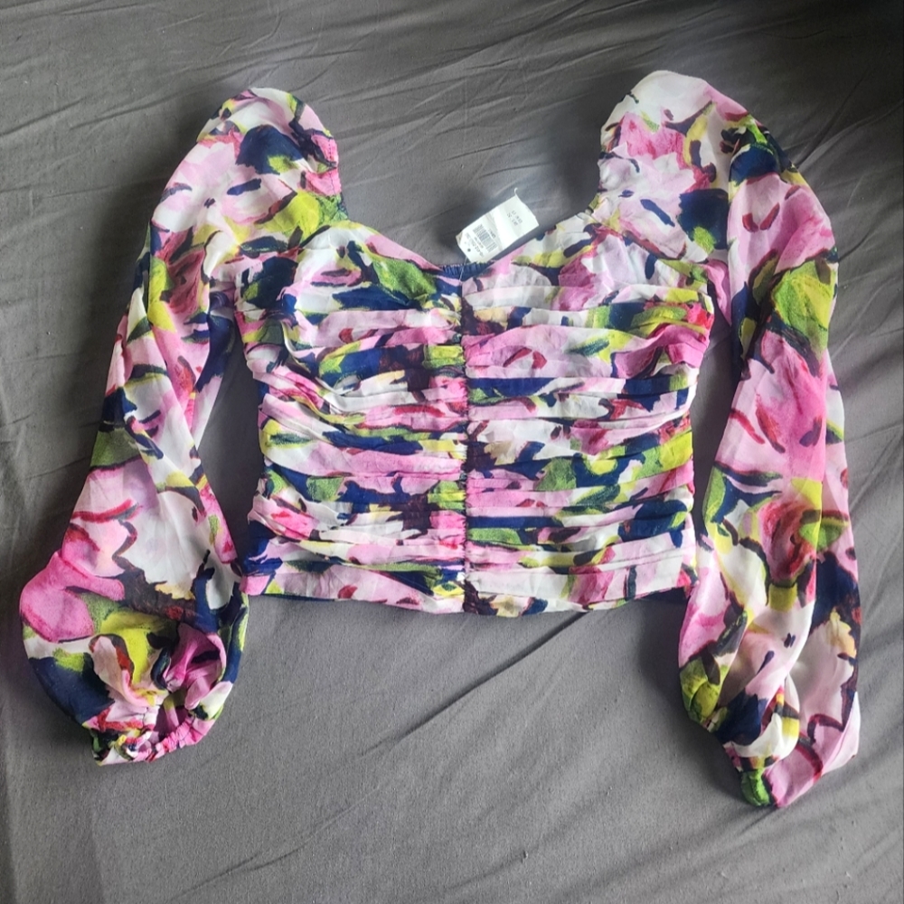 NWT Abercrombie Floral Blouse Top